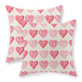 Valentines Day Pillow Covers 20x20 Set of 2 Valentines Decor Linen Pillowcase Pink Love Heart Valentines Throw Pillows Anniversary Mothers Day Decorative Outdoor Cushion Case for Sofa Couch
