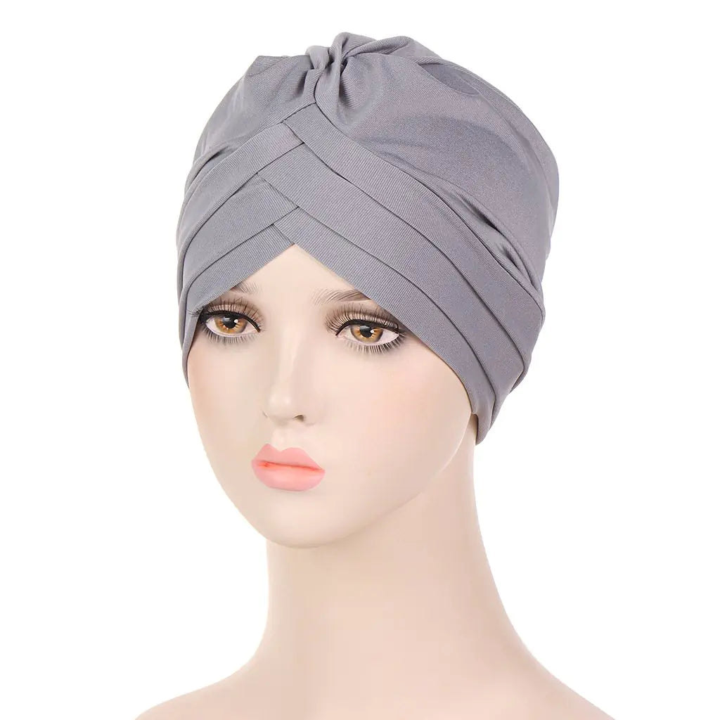 Multi-color Crystal Three-layer Hemp Turban Hat