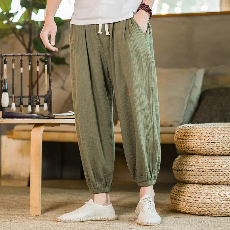 Men's Cotton Hemp Casual Loose Pants (Spring Collection)