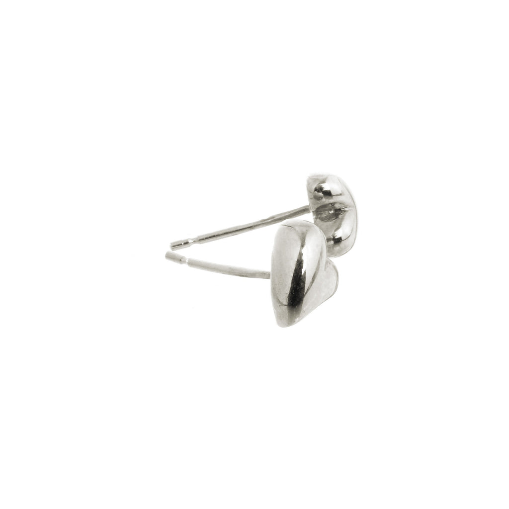 Simply Heart Silver Stud Earrings
