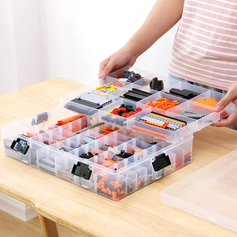 LEGO Storage Box with Multi-Compartment Organizer
