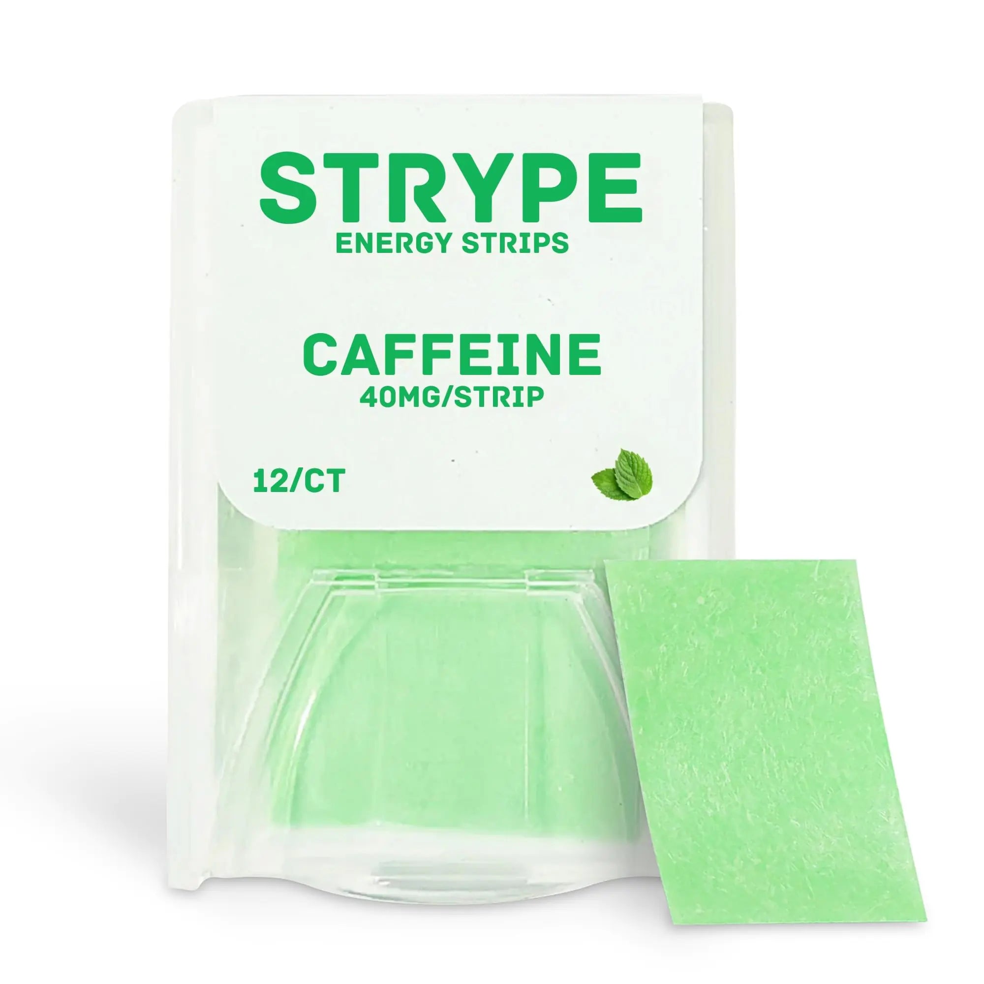 STRYPE Energy Strips | Instant Caffeine in a Strip | 80mg of Caffeine per Serving | Portable Caffeine + Breath Strips | Zero Calories & Zero Sugar | Spearmint | 12 Strips per Pack (5 Pack/60 Strips)