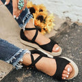 Hemp Rope Platform Fish Mouth Sandals