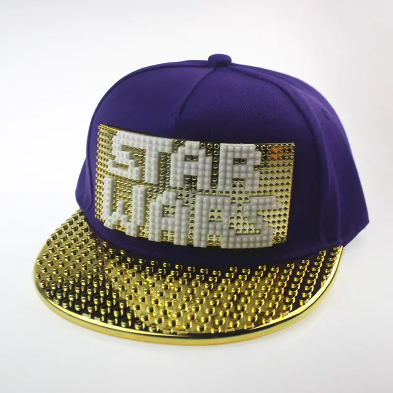 DIY Pixelated LEGO Cap in Gold and Silver Colors