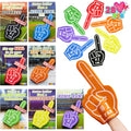 JOYIN 28 Pcs Valentines Day Foam Fingers with Cards for Kids Valentine Party Favor Valentine’s Greeting Cards Valentines Classroom Exchange Gift for Kids Holiday Reward Prizes