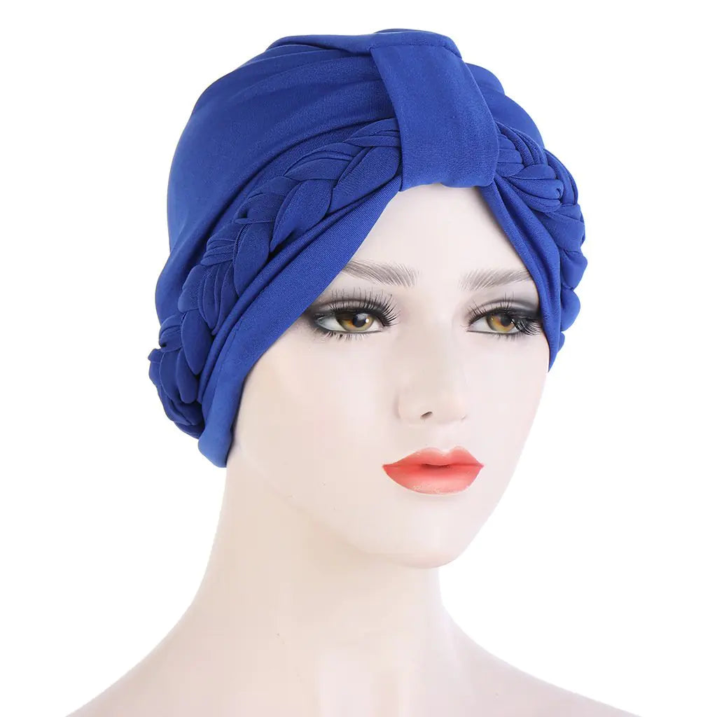 Multi-color Crystal Three-layer Hemp Turban Hat