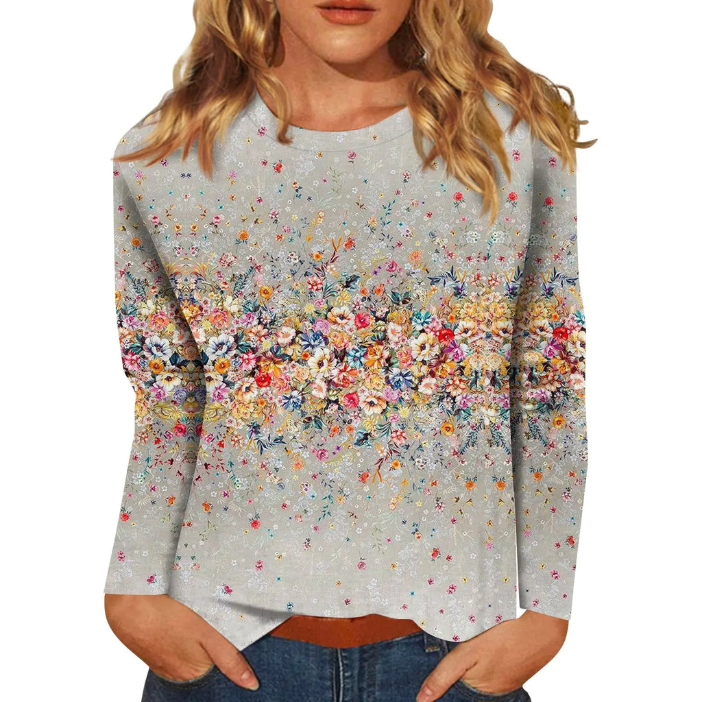 Valentines Shirts for WomenLong Sleeve Shirts for Women Casual Round Neck Valentines Day Blouses Love Print Graphic Plus Size Pink Tops Dressy Oversized Festival Galentines Costume 2025(BlackSmall