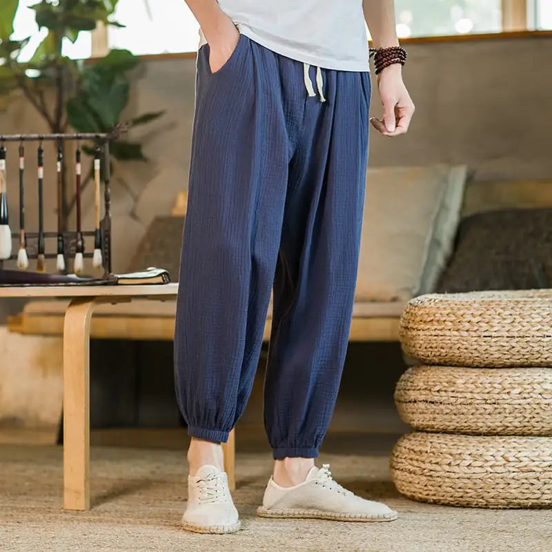 Men's Cotton Hemp Casual Loose Pants (Spring Collection)