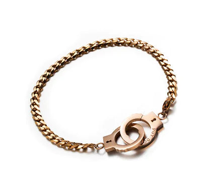 Trendy Concave Letter Bracelet with Hemp Flower Chain