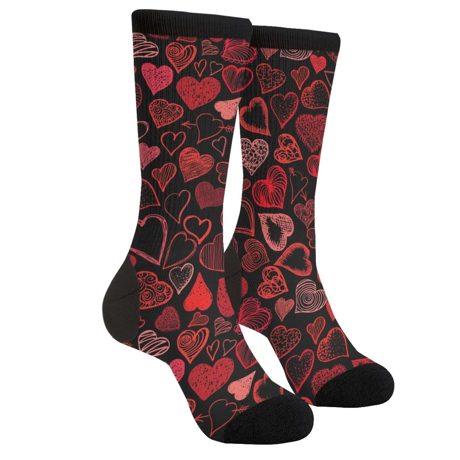 Sigouyinei Cute Hearts Heart Valentine Valentines ValentineS Day Casual Funny Funky Novelty Socks Gift For Men Women