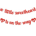 Valentines Baby Shower Banner Happy Valentines Day Baby Shower Banner A Little Sweetheart is On The Way Banner Valentines Day Baby Shower Decorations for Party