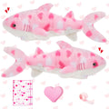 Shappy 2 Sets Valentines Day Plush Stuffed Animal with Heart and Rose Cute Stuffed Animal Toys Valentines Day Wedding Gifts for Boys Girls Couple Mom Girlfriend(Shark)