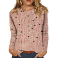 Valentines Outfits for Women Boho Tops for Women Trendy Tops Valentines Day Shirts for Women 2025 Long Sleeve Shirts Cute Heart Print Tops Womens Long Sleeve Tops Trendy Tops for Women YellowL