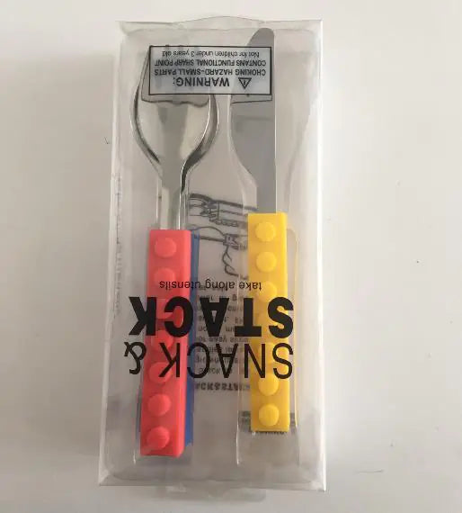 Stainless Steel LEGO Utensils Set for Kids