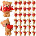 Liliful 36 Pcs Valentines Day Bear Miniature Bulk Mini Bear Tabletop Collectible Bear Toy Gifts Tiny Bear with Heart I Love You for Valentines Gift Wedding Birthday Baby Shower Party Supplies