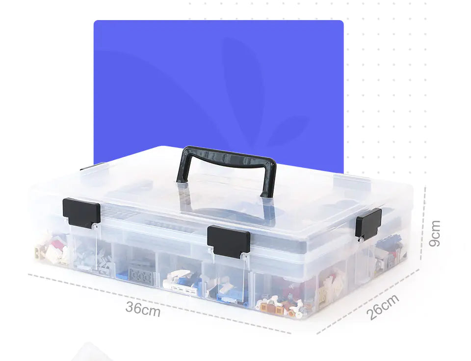 LEGO Storage Box with Multi-Compartment Organizer