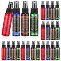 Reallnaive 24 Pcs Valentine Toilet Spray 1 oz Mini Holiday Spray Travel Size Pocket Spray Bathroom Deodorizer Toilet Spray Travel Essentials Christmas Stocking Stuffers Gift for Men Women 4 Scents