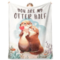 AceThrills Valentines Day Gifts for Her Him Gifts for Girlfriend Wife Wife Girlfriend Valentines Day Gifts Anniversary Blanket Gifts for Women Men - 50" × 60" Otter Blanket