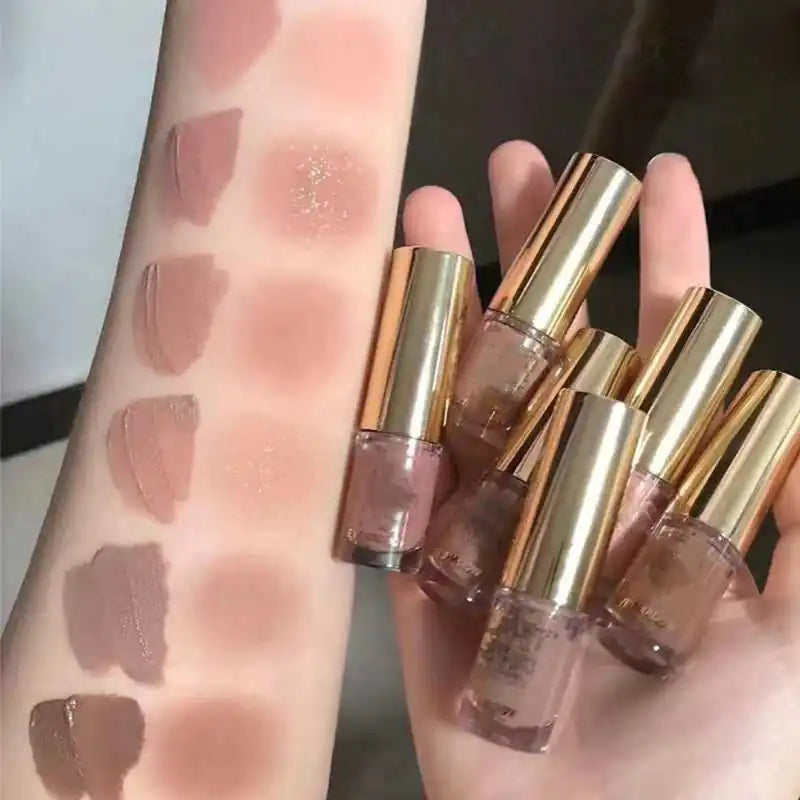 Brown Glitter Eyeshadow Stick and Contour Cream Makeup