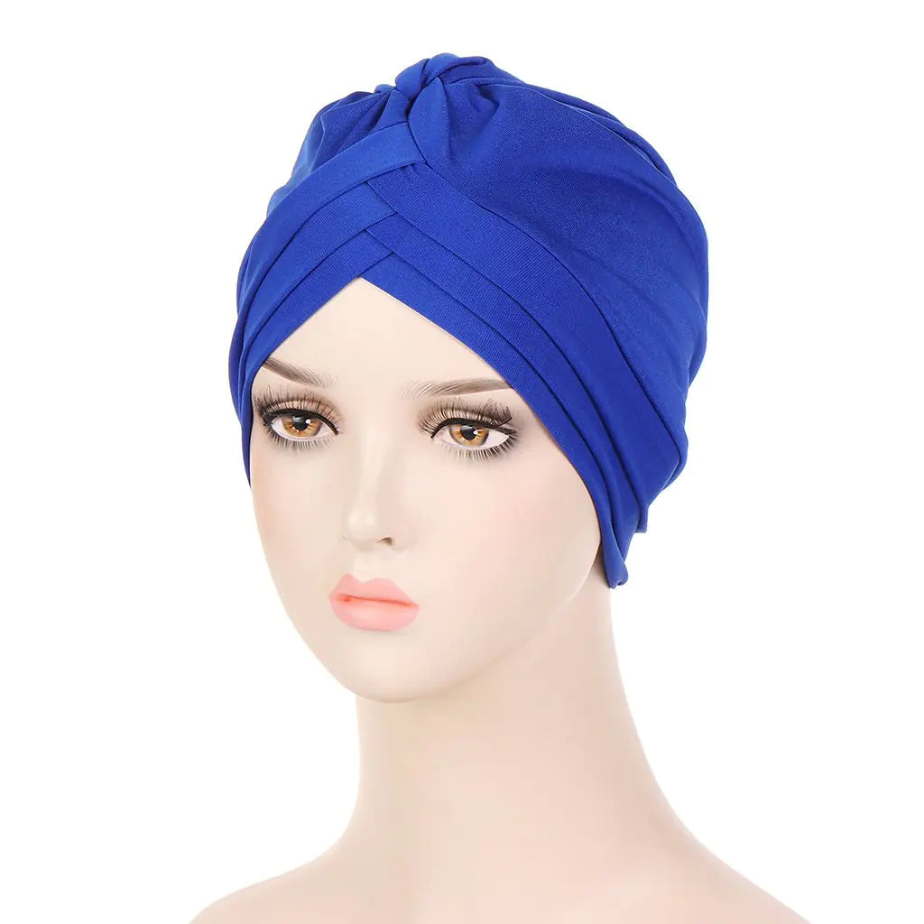 Multi-color Crystal Three-layer Hemp Turban Hat
