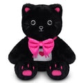 LSYDCARM Cat Stuffed Animals Valentines Plush Cute Black Cat Plush with Envelope Valentines Day Stuffed Animals Soft Stuffed Black Cat Valentines Day Gift for Kids Girls Girlfriend Boyfriend