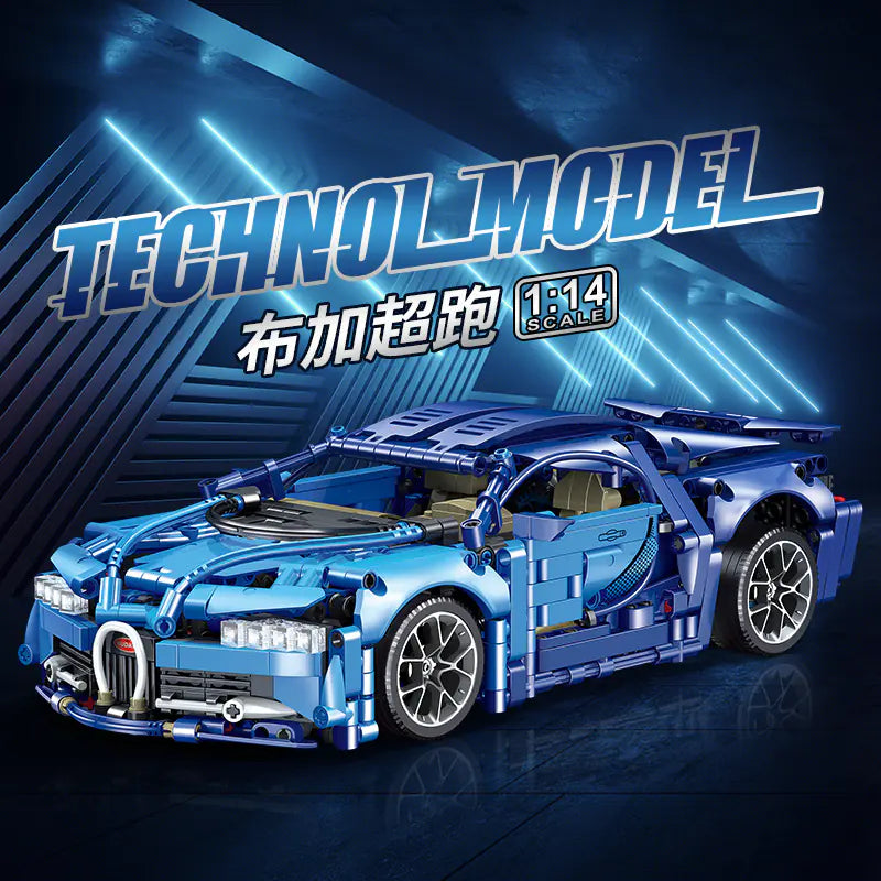 Lego-Compatible Bugatti Chiron Model Toy Gift Set