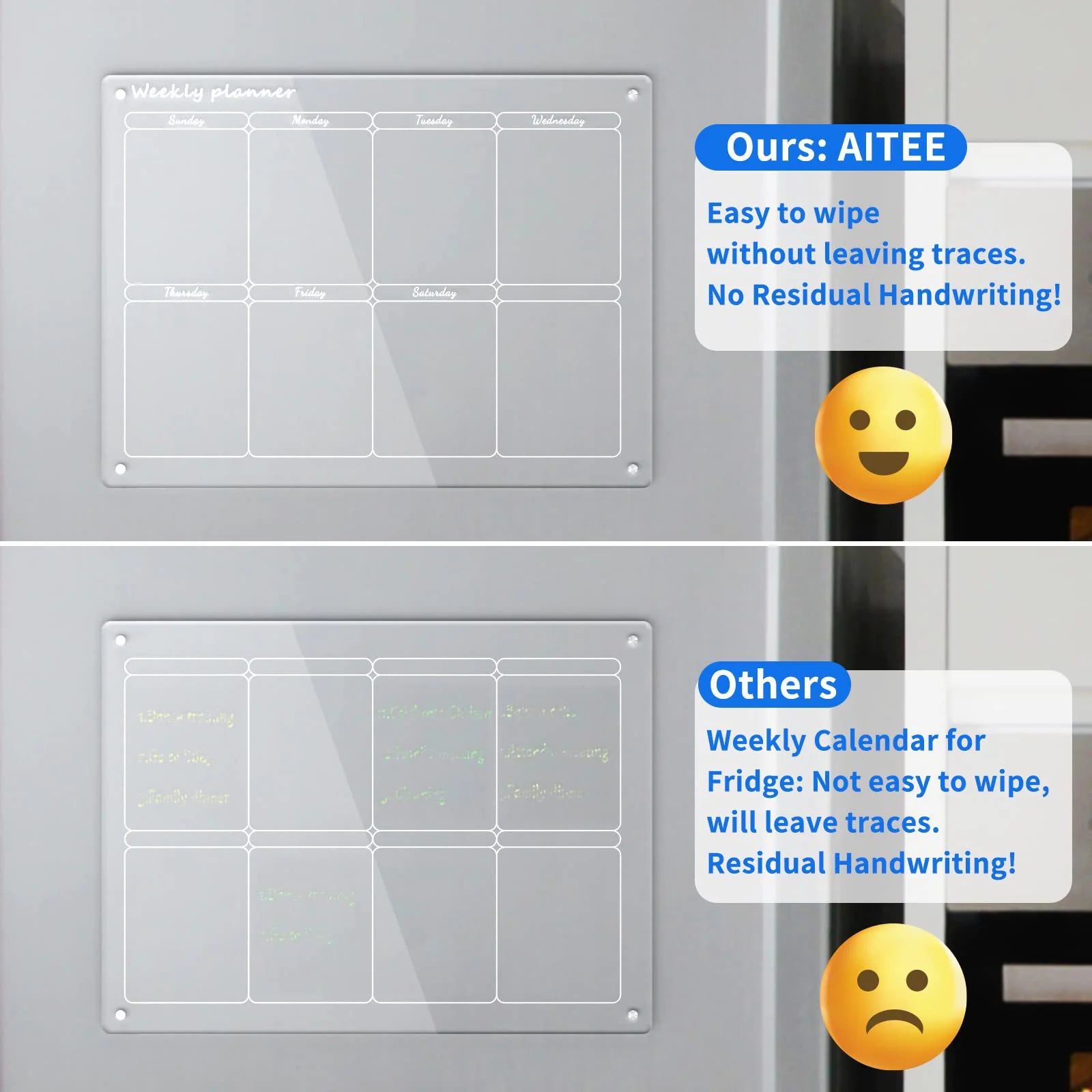 AITEE Magnetic Dry Erase Calendar for Refrigerator