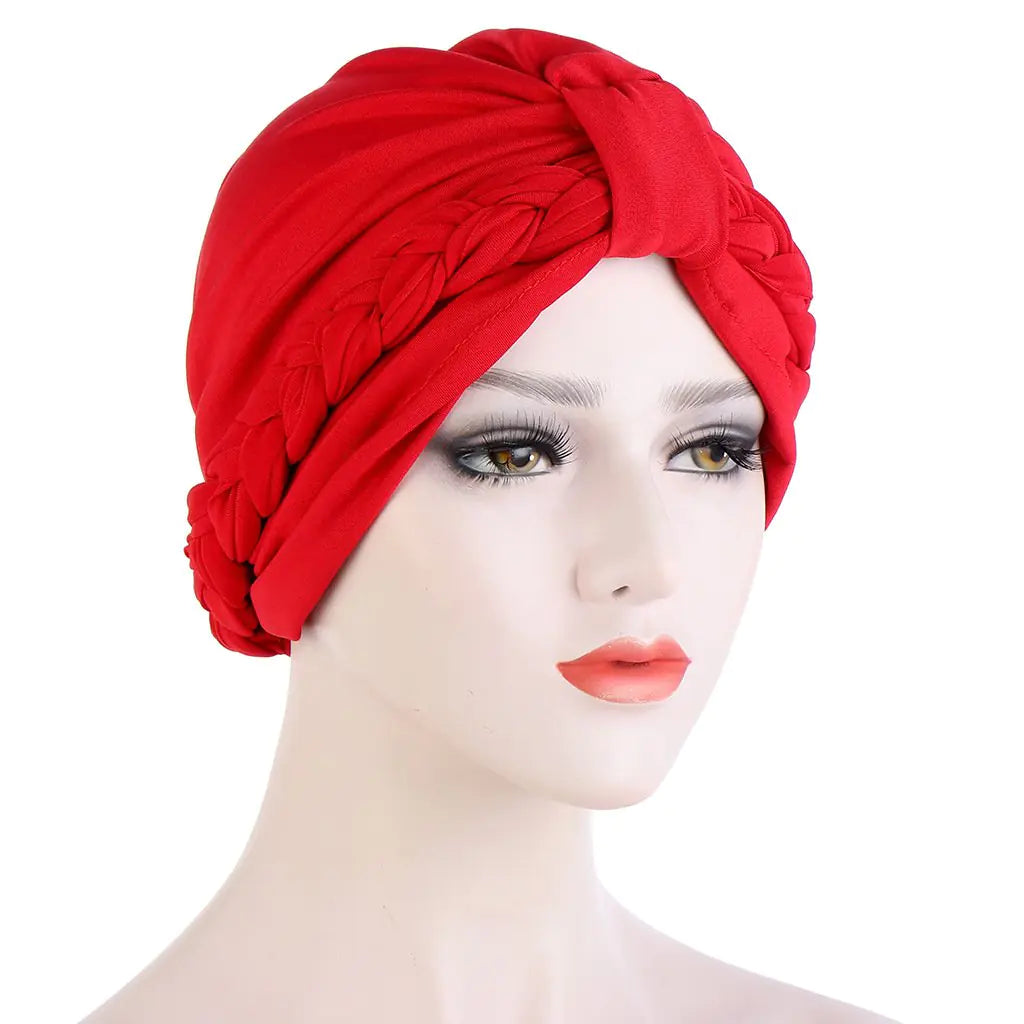 Multi-color Crystal Three-layer Hemp Turban Hat
