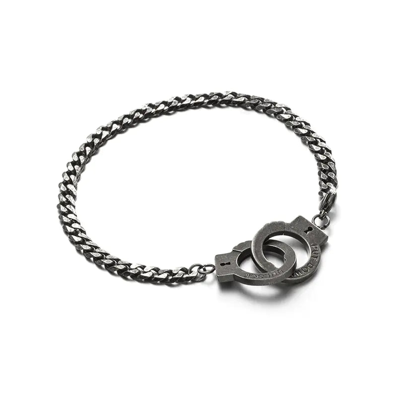 Trendy Concave Letter Bracelet with Hemp Flower Chain