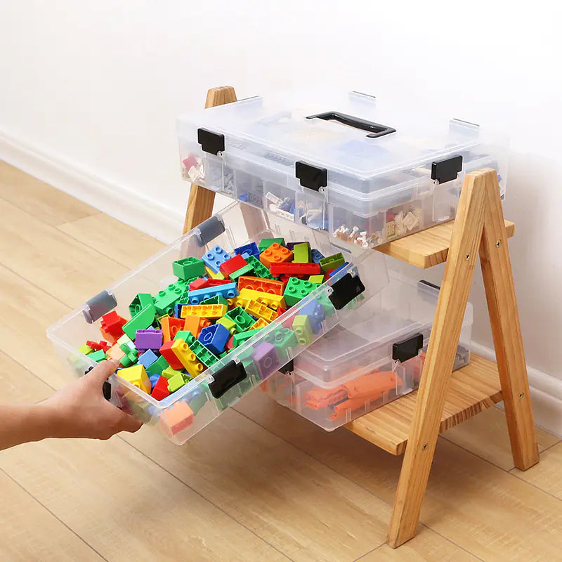 LEGO Storage Box with Multi-Compartment Organizer