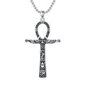 Swordgod Ankh Necklace Men 925 Sterling Silver Ankh Necklace Egyptian Necklace Ankh Cross Necklace Ankh Necklace for Men Fathers Day Valentine Day Birthday Anniversary Christmas Gifts for Men Him