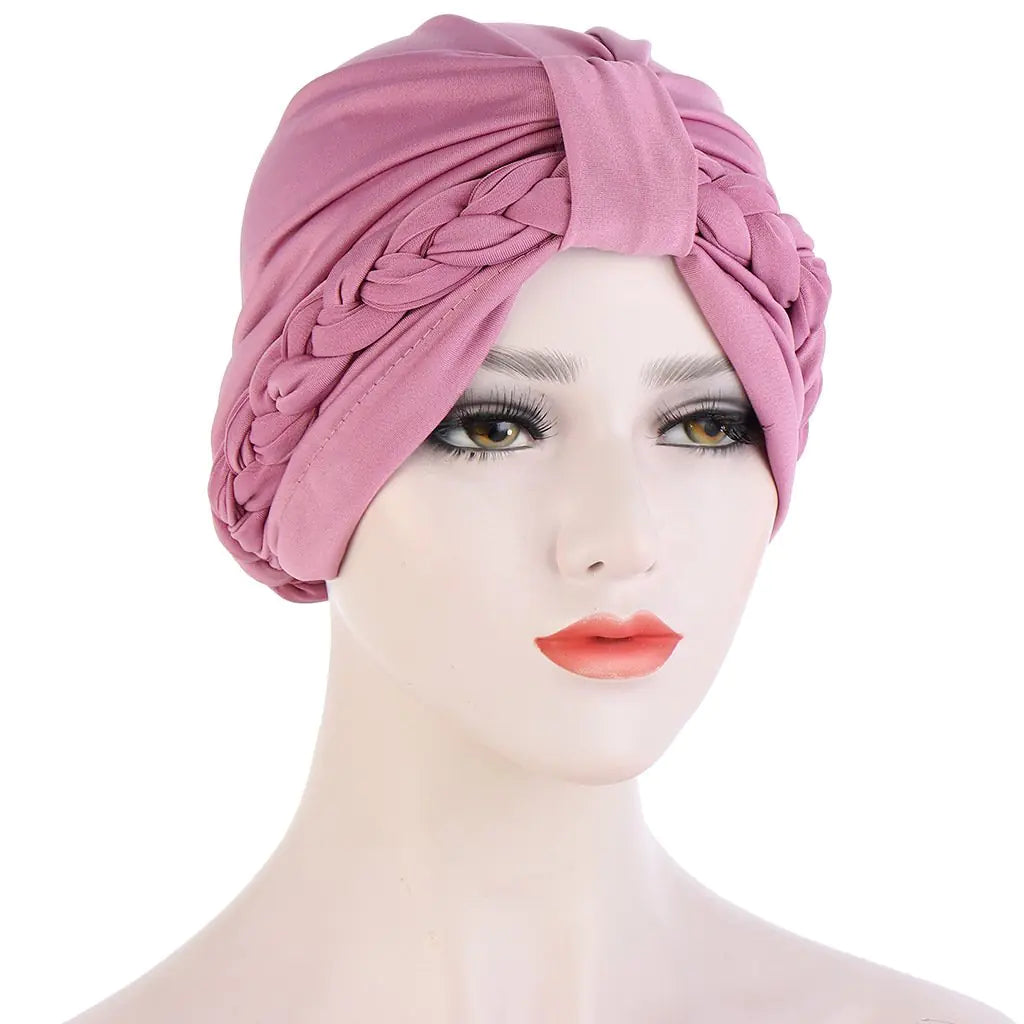 Multi-color Crystal Three-layer Hemp Turban Hat