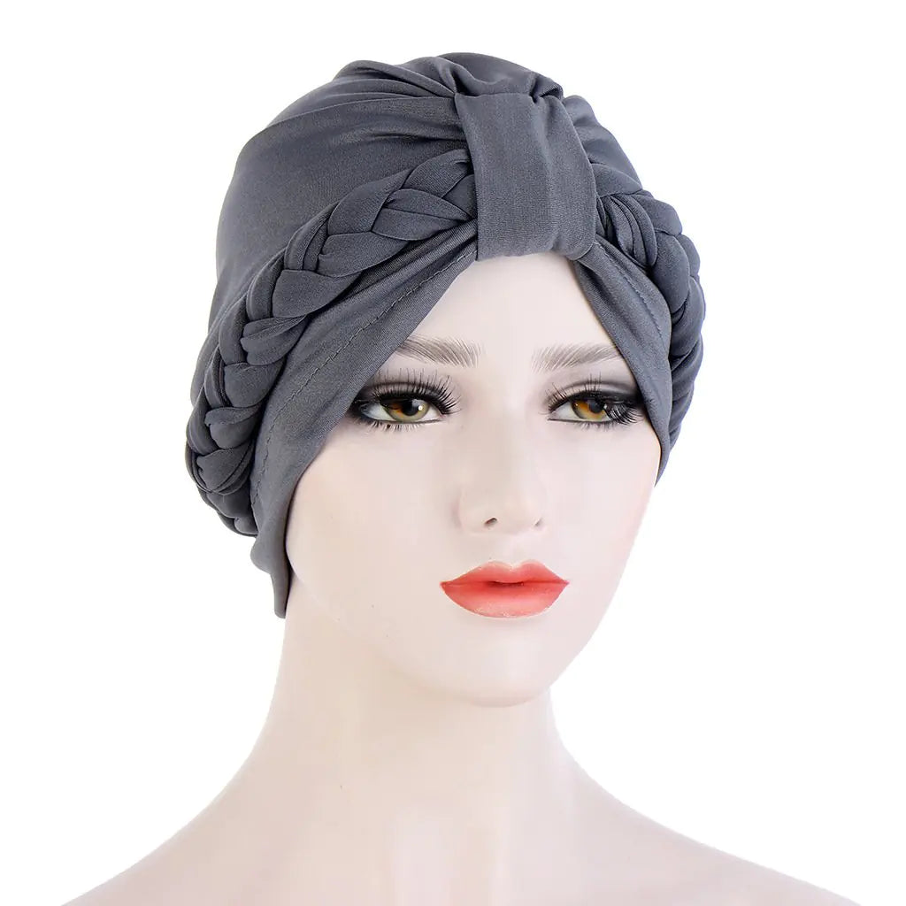 Multi-color Crystal Three-layer Hemp Turban Hat