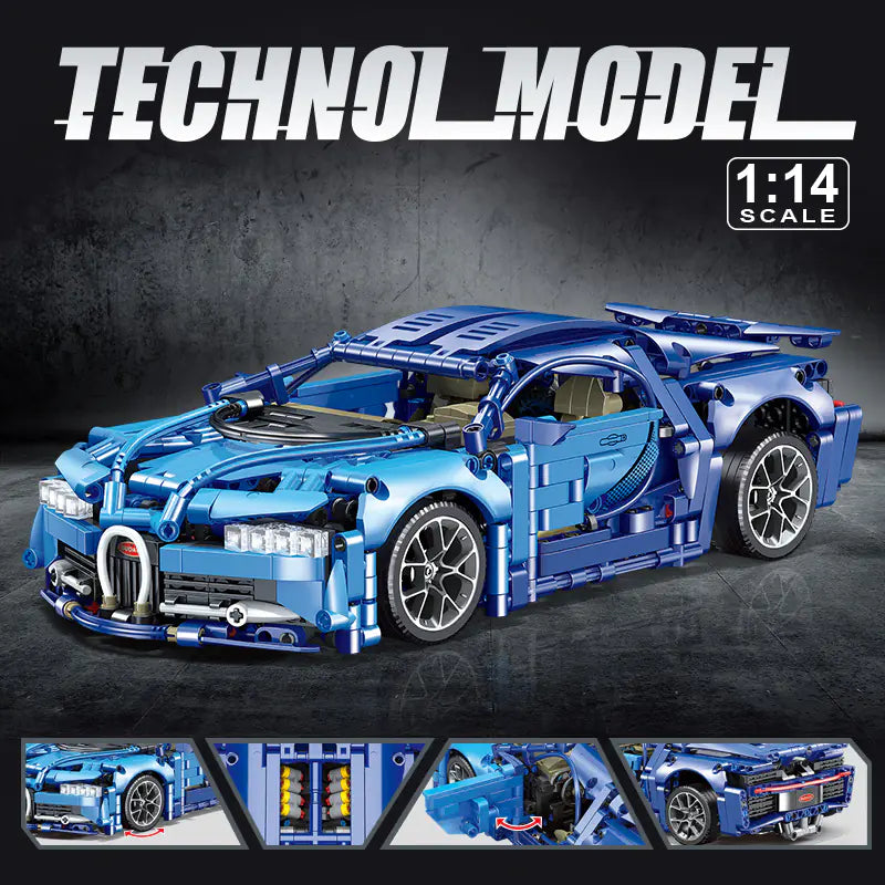 Lego-Compatible Bugatti Chiron Model Toy Gift Set