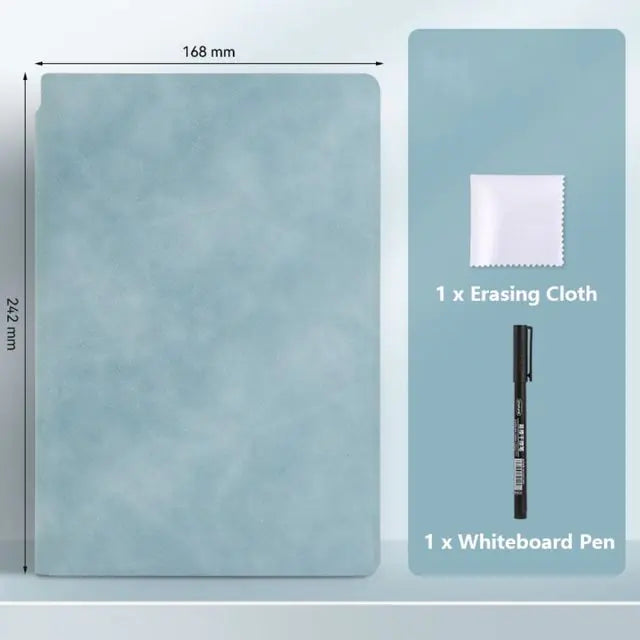 A5 Reusable Whiteboard Notebook with Erasing Cloth
