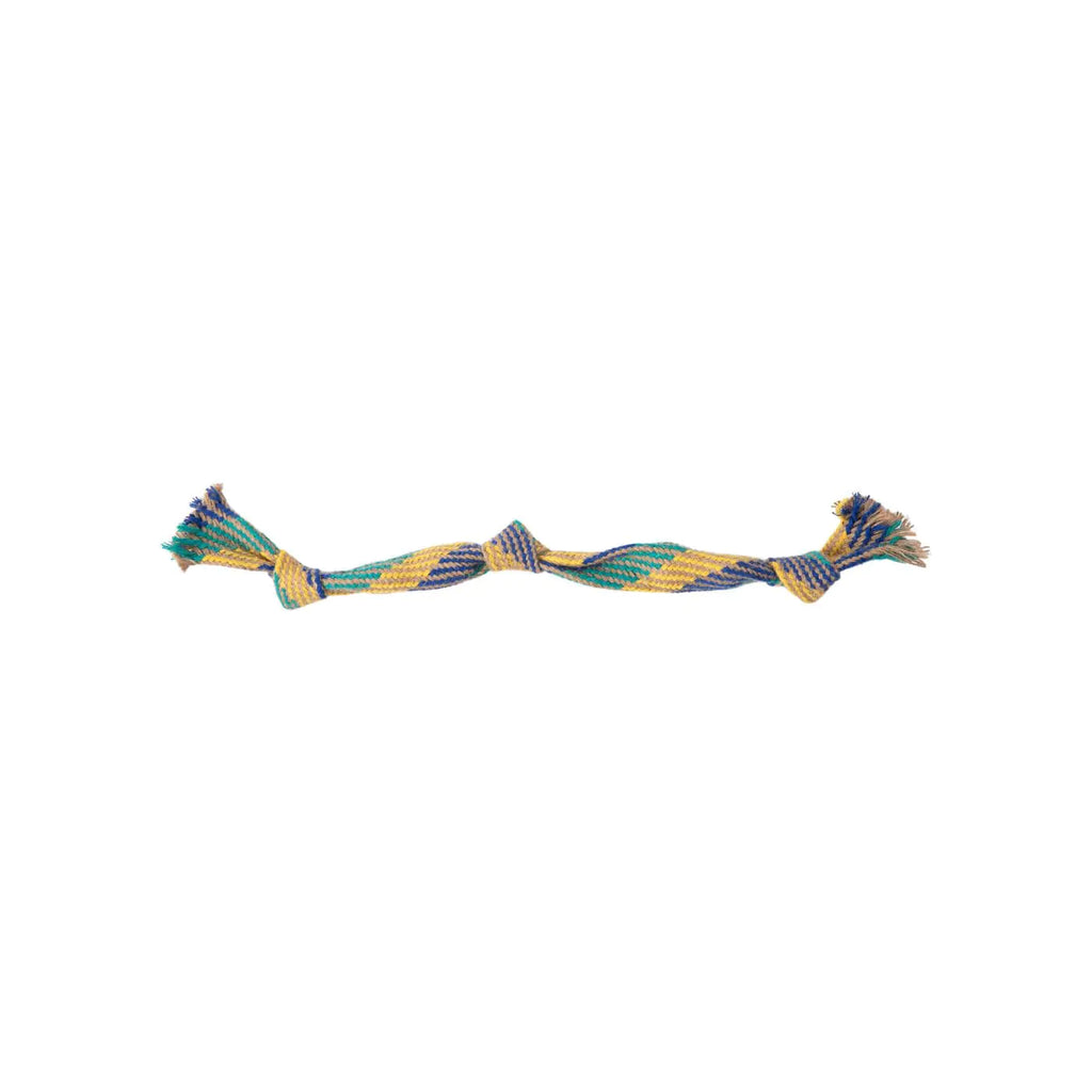 Only Natural Pet Hemp and Recycled Cotton Tug & Fetch Dog Toys - Interactive Tug & Chew Dog Rope Toy with 3 Knots - Eco-friendly Engaging & Durable Hemp Braid | Hemp Rope Toy with Squeakers 24" x 1"