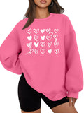 hohololo Valentines Day Sweatshirt Women Oversized Love Heart Shirt Pullover Valentines Long Sleeve Tops