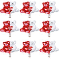 15Pcs Valentines Day Balloons Mini Hugging Bear Foil Balloons for Valentines Day Wedding Anniversary Propose Marriage Party Decorations Supplies
