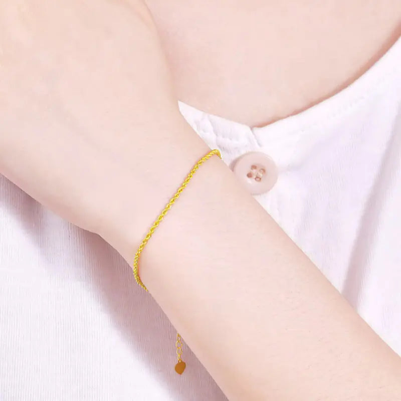 Hollow Gold Hemp Rope Bracelet