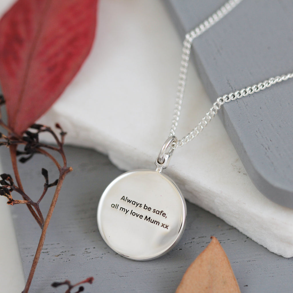 Australasia Map Globe Personalised St Christopher - Silver Chain - Jays Shop uk