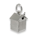 Beach Hut Personalised Silver Charm - Jays Shop uk
