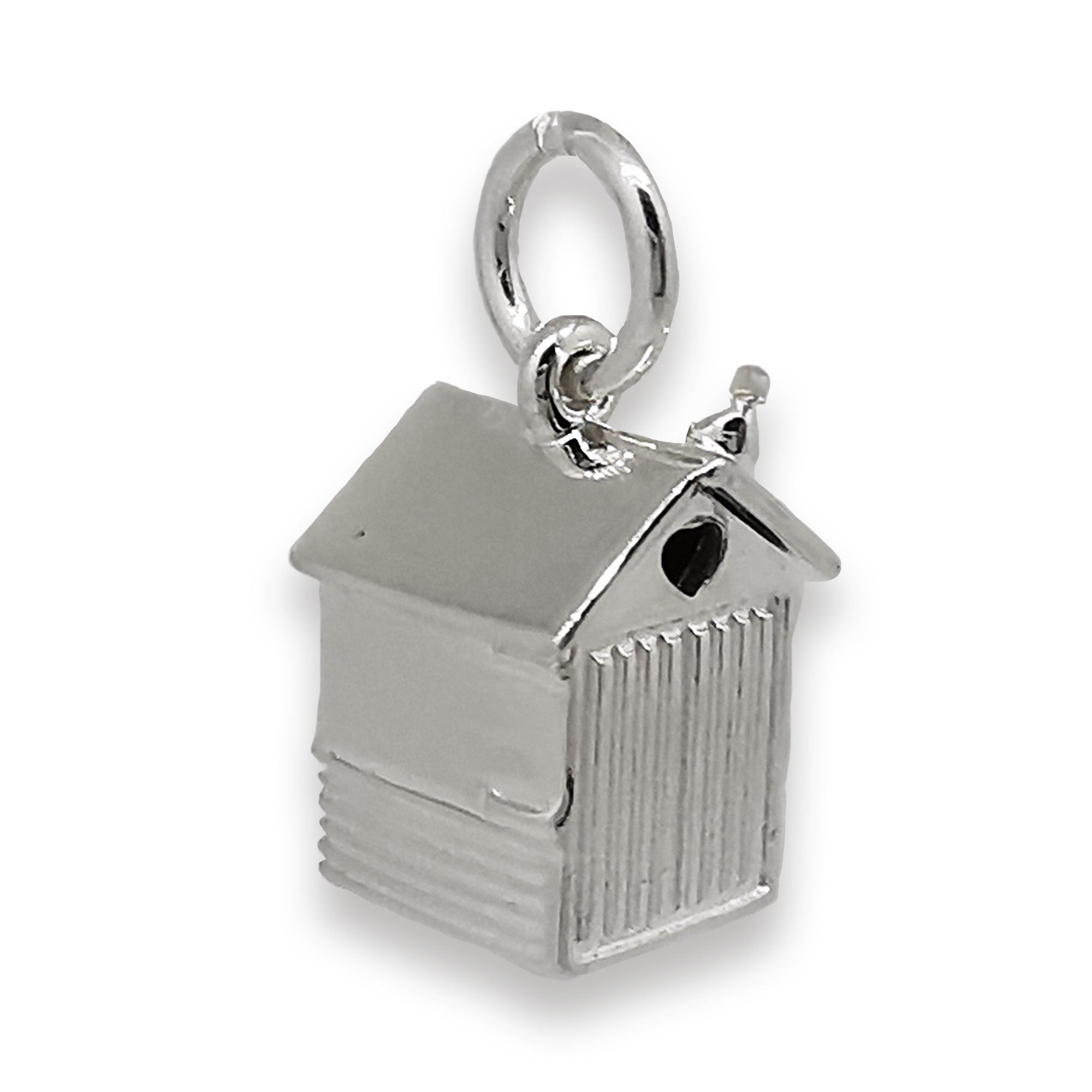 Beach Hut Personalised Silver Charm - Jays Shop uk