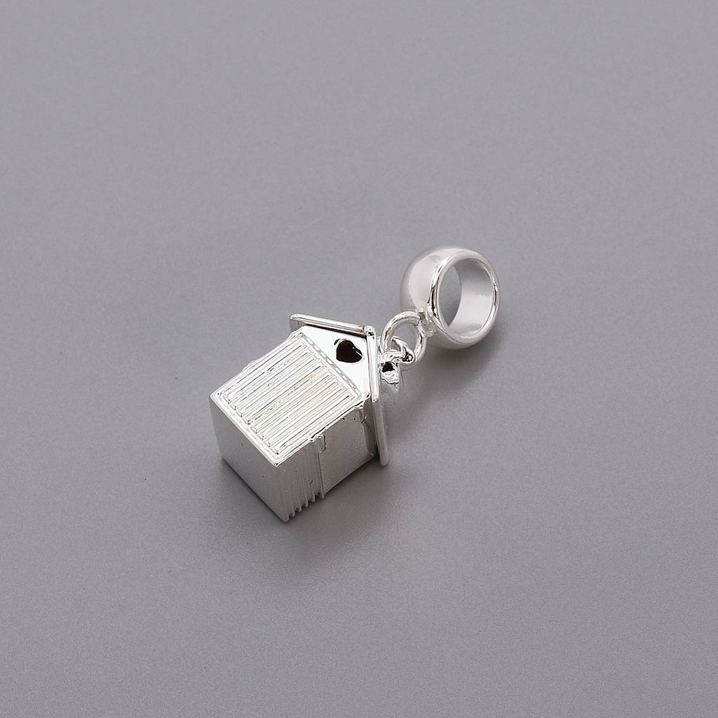 Beach Hut Personalised Silver Charm - Jays Shop uk