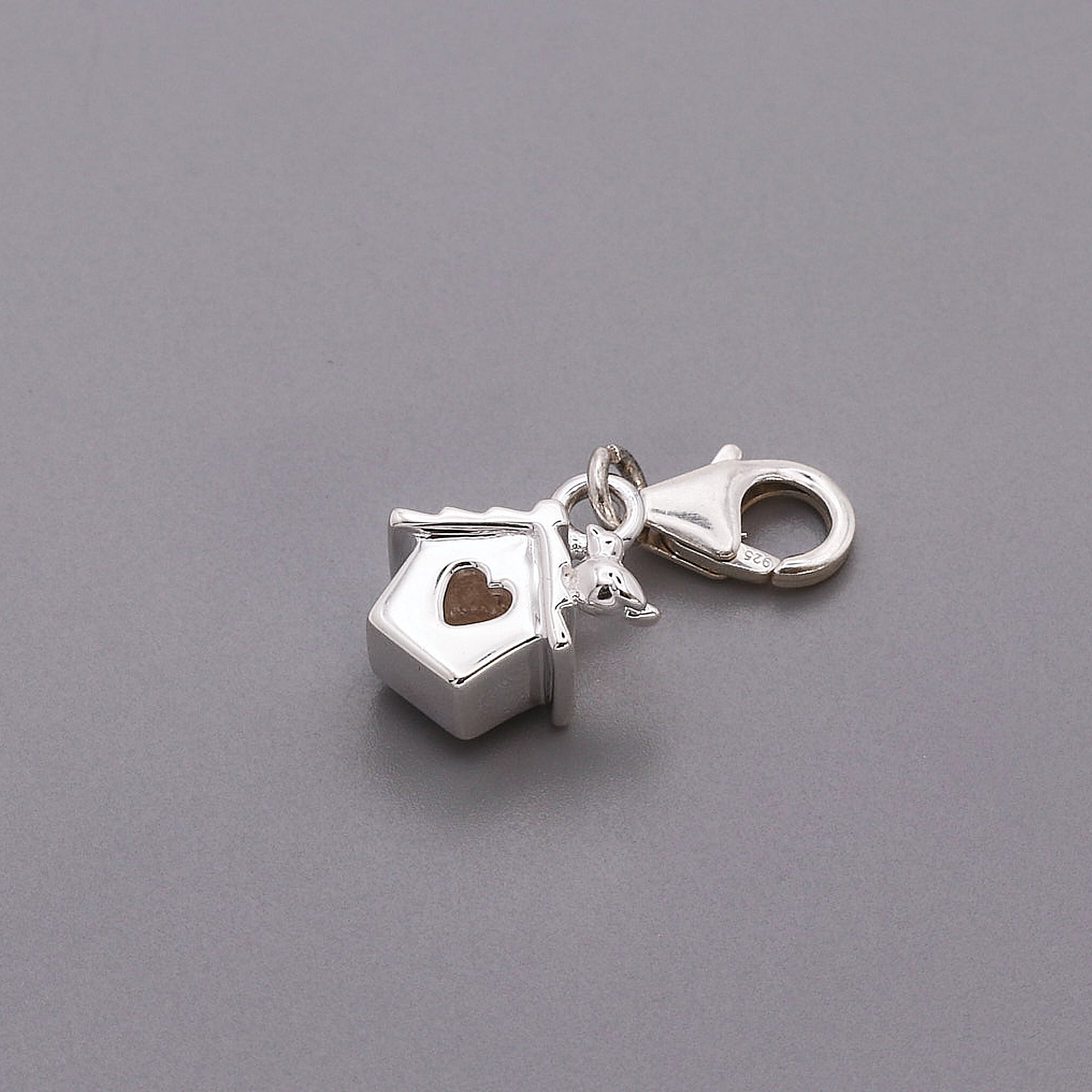 Bird House Silver Charm