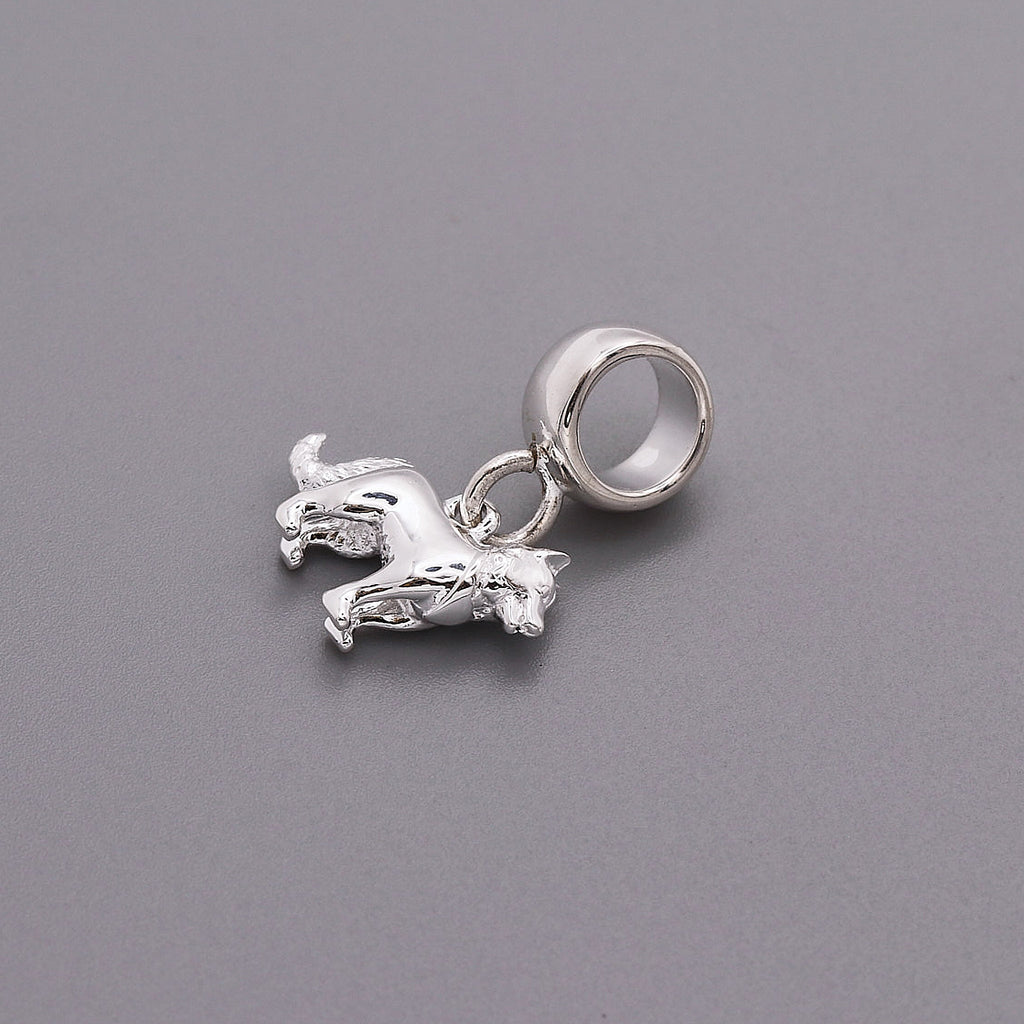 Border Collie Silver Dog Charm - Jays Shop uk