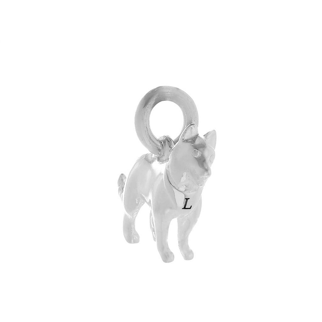 Border Collie Silver Dog Charm - Jays Shop uk