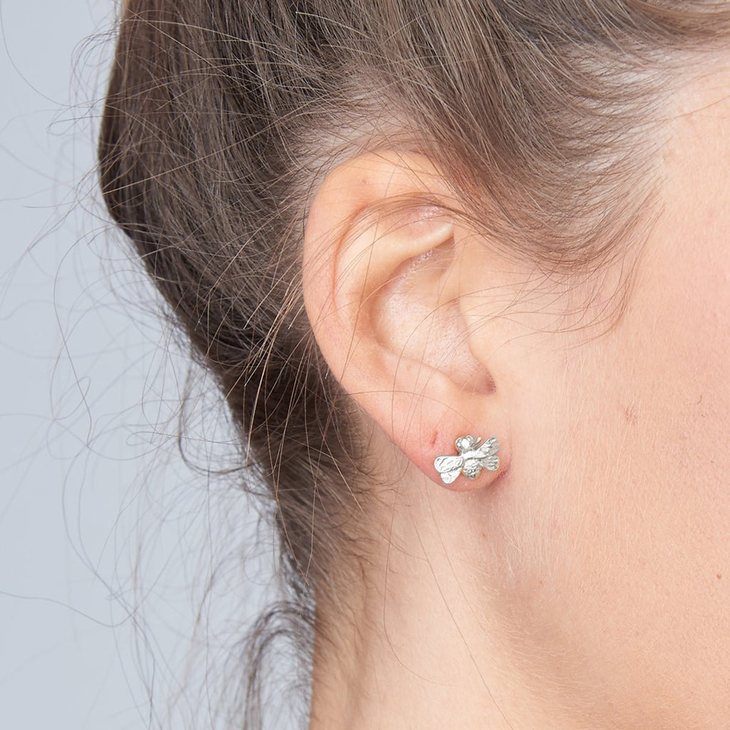 Bumble Bee Silver Stud Earrings - Jays Shop uk
