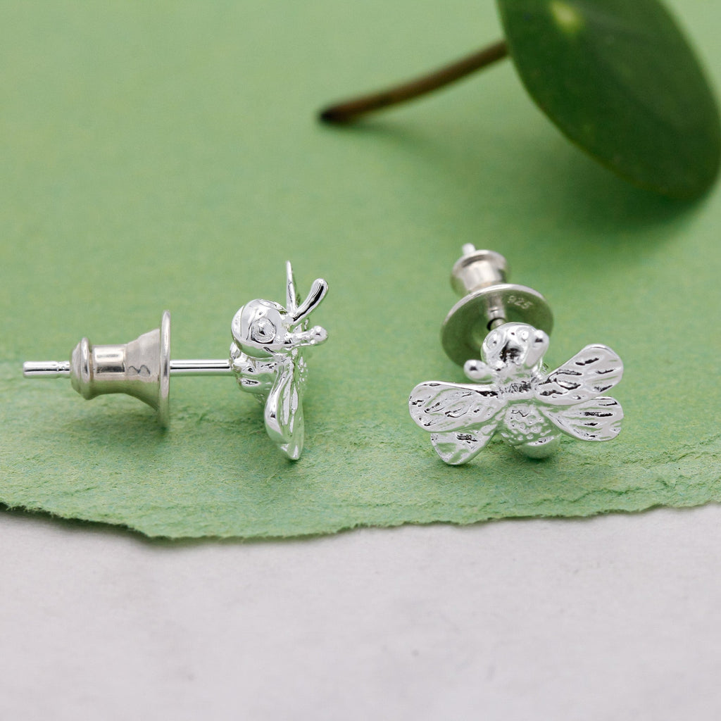 Bumble Bee Silver Stud Earrings - Jays Shop uk