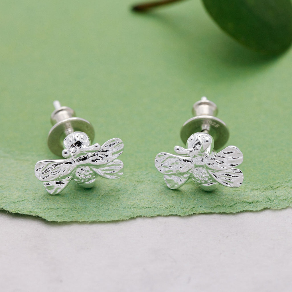 Bumble Bee Silver Stud Earrings - Jays Shop uk