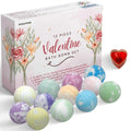 EvolutionUSA - 12 Valentine Day Bath Bombs for Women Gift Set Valentines Day Gifts for Kids Organic Bath Sets for Women Organic Bath Bombs for Girls Romantic Bath Bombs for Women